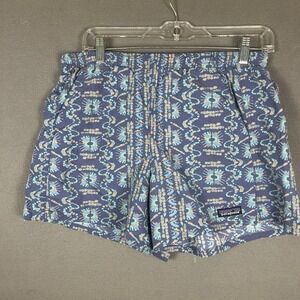 Patagonia Women's Blue Patterned Elastic-Waist Shorts